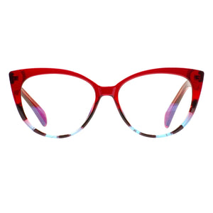 Women Cat Eye Transparent Glasses Clear TR90 Lightweight Spectacles Frame For Prescription Lenses