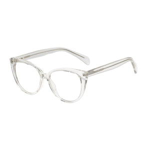 Women Cat Eye Transparent Glasses Clear TR90 Lightweight Spectacles Frame For Prescription Lenses