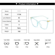 Load image into Gallery viewer, Women Cat Eye Anti Blue Light Glasses Cat Eye Black Frame Blue Light Blocking Computer Clear Lens Eyewear Eyeglasses