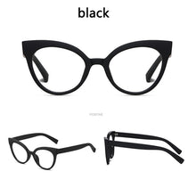 Load image into Gallery viewer, Women Cat Eye Anti-blue Light Glasses Frame Computer Goggles Flat Mirror Anti-fatigue PC  Leopard gafas
