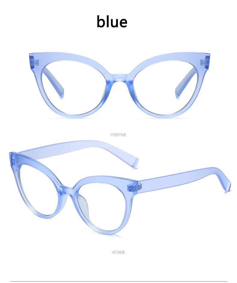 Women Cat Eye Anti-blue Light Glasses Frame Computer Goggles Flat Mirror Anti-fatigue PC  Leopard gafas