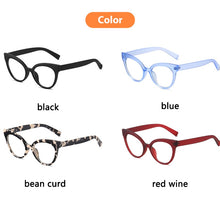 Load image into Gallery viewer, Women Cat Eye Anti-blue Light Glasses Frame Computer Goggles Flat Mirror Anti-fatigue PC  Leopard gafas