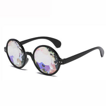 Load image into Gallery viewer, Women Colorful Kaleidoscope Round Clear Sun Glasses Brand Womens Sunglasses Rave Festival Party Holographic Eyewear