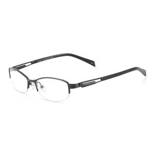 Women Fashion Glasses Metal Half Rim Oval Eyeglass Frame For Prescription Lenses Myopia Reading Multifocal
