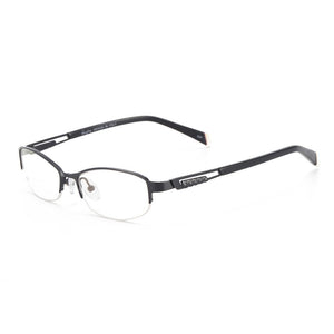 Women Fashion Glasses Metal Half Rim Oval Eyeglass Frame For Prescription Lenses Myopia Reading Multifocal