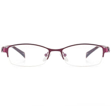 Load image into Gallery viewer, Women Fashion Glasses Metal Half Rim Oval Eyeglass Frame For Prescription Lenses Myopia Reading Multifocal