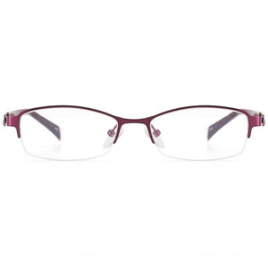 Women Fashion Glasses Metal Half Rim Oval Eyeglass Frame For Prescription Lenses Myopia Reading Multifocal