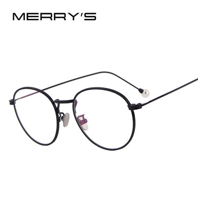 Women Optical Frames Eyeglasses Radiation-resistant Glasses Pearl Legs S'2076