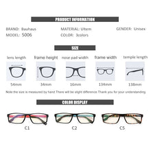 Load image into Gallery viewer, Women Glasses Frame Men Anti Blue Light Eyeglasses Frame Vintage square Clear Lens Glasses Optical Spectacle Frame