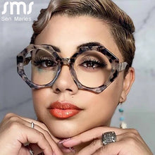Load image into Gallery viewer, Women Glasses Frames Optical Clear Transparent Lens Myopia Fashion Metal Frame Prescription Eyewear Computer Glasses