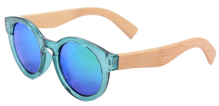 Women Glasses Ultralight PC Front Wooden Arms Female Sunglasses Full Rim Round Eyewear Lentes De Sol Mujer UV400 Ladies Shade