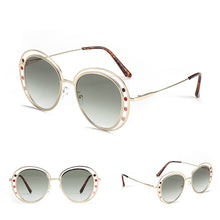 Load image into Gallery viewer, Women Gradient Sunglasses Metal Frame Vintage Round Sun Glasses Men UV400 Eyewear For Female Oval Shades