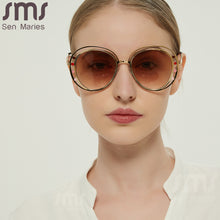 Load image into Gallery viewer, Women Gradient Sunglasses Metal Frame Vintage Round Sun Glasses Men UV400 Eyewear For Female Oval Shades