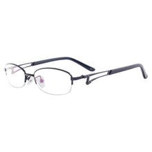 Load image into Gallery viewer, Women Half Rim Oval Eyeglasses Frame Metal Prescription Glasses Frame For Optical Lens Myopia Reading Multifocal