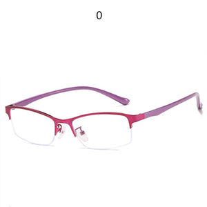 Women Half frame Finished Myopia Glasses Lady Anti-blue light Prescription glasses Men Business Nearsighted Eyewear -1.5-2.0-2.5