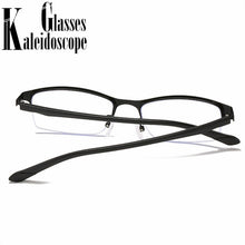 Carica l&#39;immagine nel visualizzatore di Gallery, Women Half frame Finished Myopia Glasses Lady Anti-blue light Prescription glasses Men Business Nearsighted Eyewear -1.5-2.0-2.5