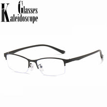 Carica l&#39;immagine nel visualizzatore di Gallery, Women Half frame Finished Myopia Glasses Lady Anti-blue light Prescription glasses Men Business Nearsighted Eyewear -1.5-2.0-2.5