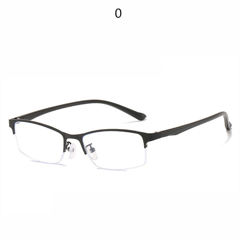 Women Half frame Finished Myopia Glasses Lady Anti-blue light Prescription glasses Men Business Nearsighted Eyewear -1.5-2.0-2.5