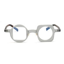 Load image into Gallery viewer, Women Hand Made Retro Eyeglass Frames Men Round Square Nerd Glasses Frame Rx Spectacles leopard Print Mismatch 2023 Eyewear