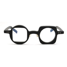 Load image into Gallery viewer, Women Hand Made Retro Eyeglass Frames Men Round Square Nerd Glasses Frame Rx Spectacles leopard Print Mismatch 2023 Eyewear