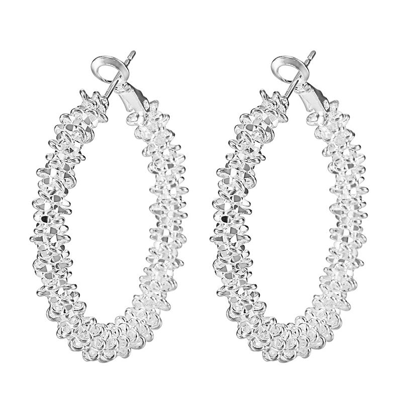 Women Jewelry Plated Stars Hoop