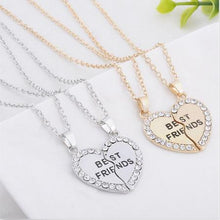 Carica l&#39;immagine nel visualizzatore di Gallery, Women Jewelry Women Fashion Charming Splice Heart Pendant Best Friend Letter Necklace Gifts 1 Pair 2 Colors