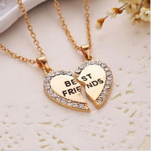 Carica l&#39;immagine nel visualizzatore di Gallery, Women Jewelry Women Fashion Charming Splice Heart Pendant Best Friend Letter Necklace Gifts 1 Pair 2 Colors