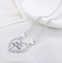 Carica l&#39;immagine nel visualizzatore di Gallery, Women Jewelry Women Fashion Charming Splice Heart Pendant Best Friend Letter Necklace Gifts 1 Pair 2 Colors