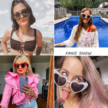 Load image into Gallery viewer, Women Love Heart Shaped Sunglasses Brand Designer Cat Eye Sun Glasses Retro Gradient Ladies Outdoor Travel Party Eyewear UV400