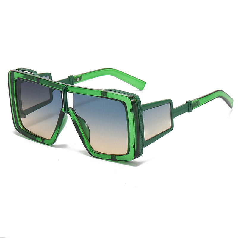 Occhiali da sole oversize trasparenti di marca da donna 2023 Occhiali da sole da uomo Steampunk con montatura grande per guida di auto da uomo 