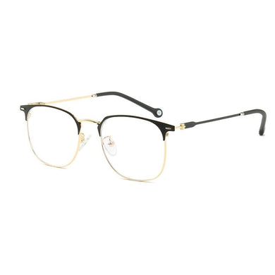 Women Men Anti-blue Light Optics Glasses Frame Metal Square Blue Light Blocking Square Eyeglasses Prescription Eyewear