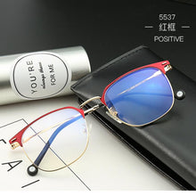 Load image into Gallery viewer, Women Men Anti-blue Light Optics Glasses Frame Metal Square Blue Light Blocking Square Eyeglasses Prescription Eyewear