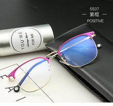 Load image into Gallery viewer, Women Men Anti-blue Light Optics Glasses Frame Metal Square Blue Light Blocking Square Eyeglasses Prescription Eyewear