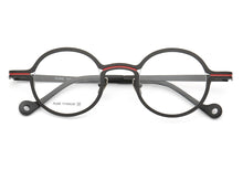 Carica l&#39;immagine nel visualizzatore di Gallery, Women Men Basic Nerd Round Full-Rim Pure Titanium Prescription Lightweight Double-bridge Eyeglass Frames Orange Red