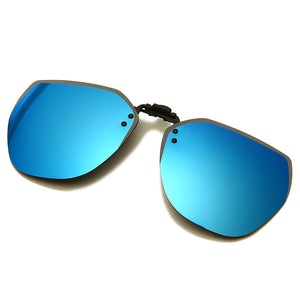 Women Men Clip on Flip up Polarized Lens For Prescription Glasses UV Protection Sunglasses Driving Night Vision Lens