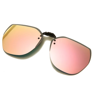 Women Men Clip on Flip up Polarized Lens For Prescription Glasses UV Protection Sunglasses Driving Night Vision Lens