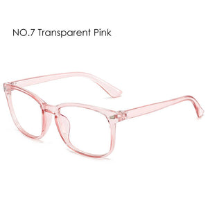 Women Men Eyeglasses Computer Gaming Glasses Anti Blue Light UV400 Vintage Spectacles Square Frame Clear Lens Black Ladies Rivet