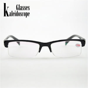 Women Men Half Frame Myopia Glasses  Resin  Black Frams Prescription-1.0-1.5-2,5 Eyeglasses Men Minus Lens