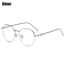 Load image into Gallery viewer, Women Men Metal Frame Ultralight Pearl Eyewear Computer Goggles Anti-UV Blue Rays Glasses Eyeglasses
