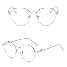 Load image into Gallery viewer, Women Men Metal Frame Ultralight Pearl Eyewear Computer Goggles Anti-UV Blue Rays Glasses Eyeglasses