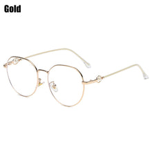 Load image into Gallery viewer, Women Men Metal Frame Ultralight Pearl Eyewear Computer Goggles Anti-UV Blue Rays Glasses Eyeglasses