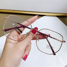 Carica l'immagine nel visualizzatore di Gallery, Women Men Portable Eye Protection Vintage Ultra Light Frame Eyeglasses Anti-Blue Light Glasses Computer Goggles