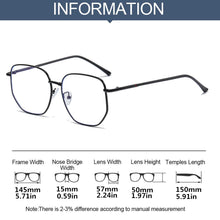 Carica l'immagine nel visualizzatore di Gallery, Women Men Portable Eye Protection Vintage Ultra Light Frame Eyeglasses Anti-Blue Light Glasses Computer Goggles