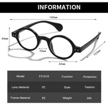 Load image into Gallery viewer, Women Men Round Glasses Small Frame Retro Anti Blue Light Blocking Eyewear  Myopia Prescription Optical Frames