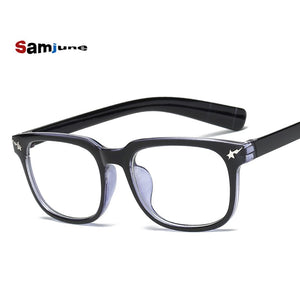 Women Men Square Glasses frame Female Brand Designer gafas De Sol Spectacle Plain Gafas eyeglasses eyewear Glasses for women men