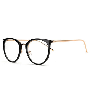 Women Metal Legs Computer Glasses Frame Brand Anti Blue Light Round Eyewear Blocking Glasses  Optical Spectacle Eyeglass