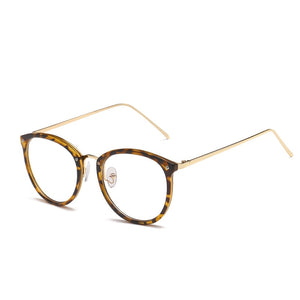 Women Metal Legs Computer Glasses Frame Brand Anti Blue Light Round Eyewear Blocking Glasses Fashion Optical Spectacle Eyeglass