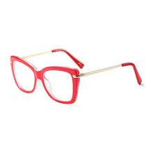Carica l&#39;immagine nel visualizzatore di Gallery, Women Metal Legs Designer Optical Eyeglasses Prescription Acetate Rim Spectacles for Women Eyewear Glasses Frame Fashion Styles