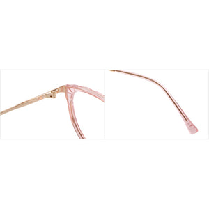 Women Metal Plastic Fashion Eyeglasses Round Vintage Glasses Frame For Prescription Lenses Myopia Reading Progressive