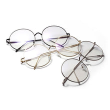 Load image into Gallery viewer, Women Metal Sunglass Eyewear Accessories Oversized  Frames Round Frame Clear lens Women&#39;s Glasses Eyeglasses Femme